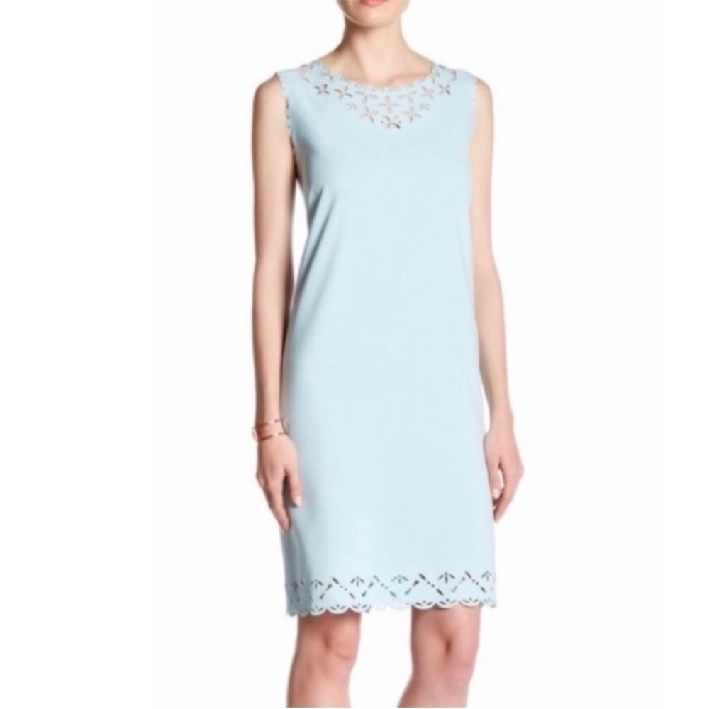 J. Crew | Floral Trim Scalloped Dress